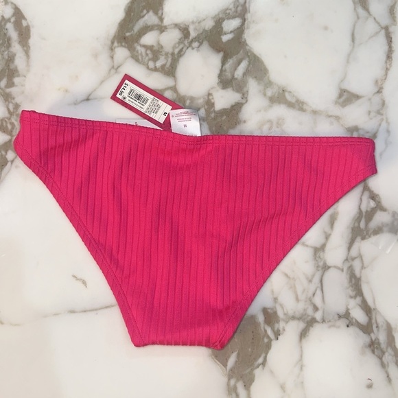 NWT Xhilaration women’s pink ribbed cheeky women’s bikini bottom - Picture 2 of 4